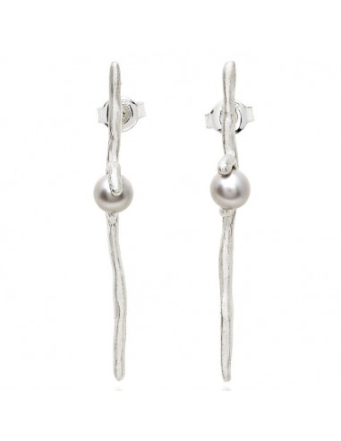 Boucles d'oreilles Ligne perles grises Jusqu'à 80% De Réduction