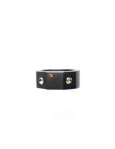 Bague H noire livraison gratuite