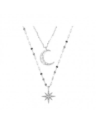 Collier Lune ''Nuit d'argent'' Véritable concentré